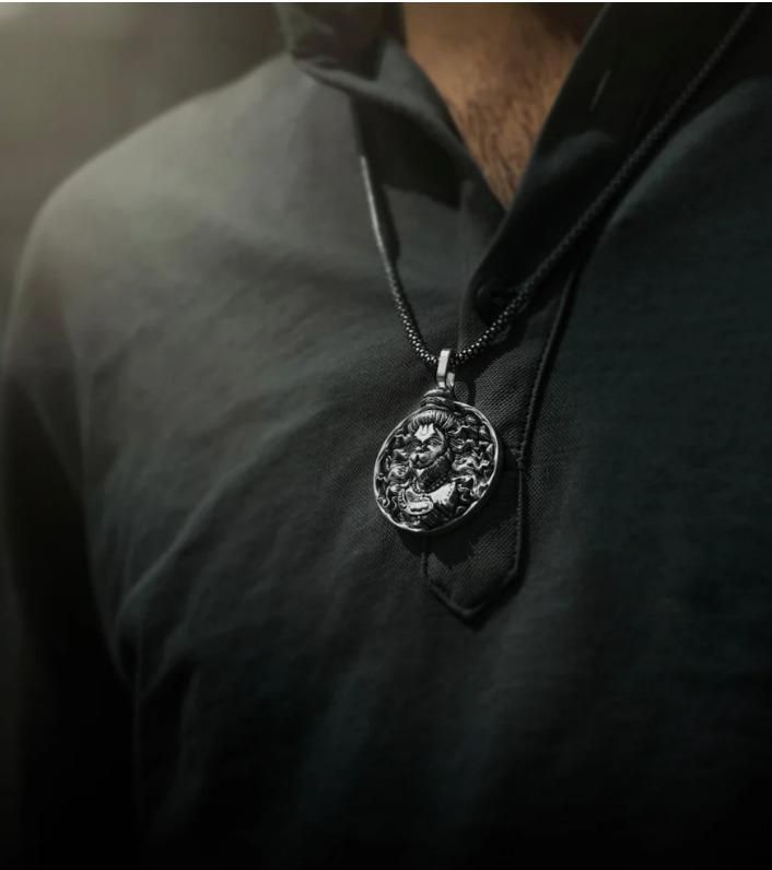 Silver Chain with Hanuman Ji Pendant