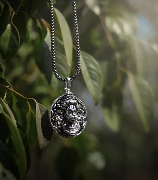 Silver Chain with Hanuman Ji Pendant